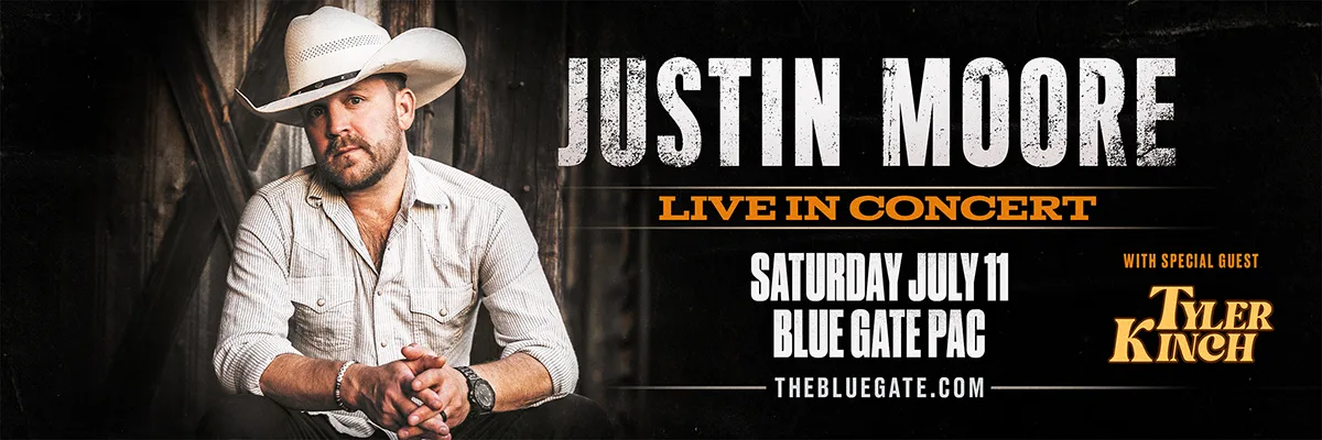 Justin Moore feat. Tyler Kinch - July 11, 2026 - Shipshewana, IN